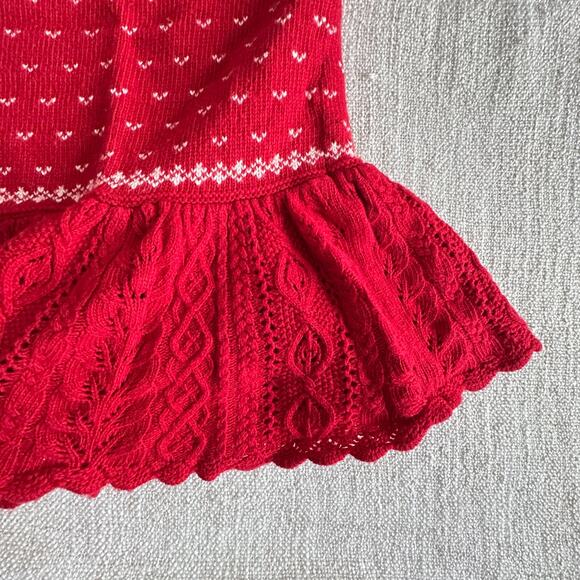 Polo Ralph Lauren Girl's Red Reindeer Sweater Dress GUC 5 - Picture 5 of 7